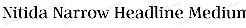 Nitida Narrow Headline Medium字体转换